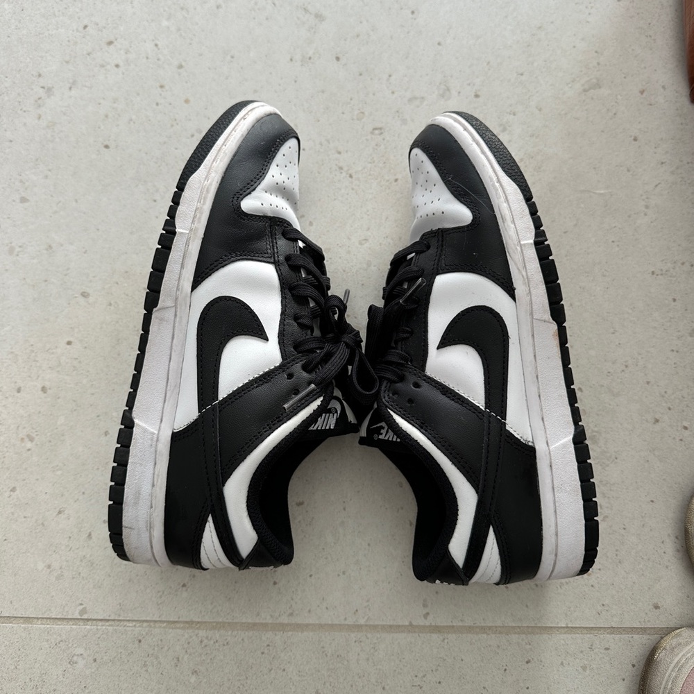 Nike Women's Dunk Low Shoes in Black & White - Picture 8 of 8